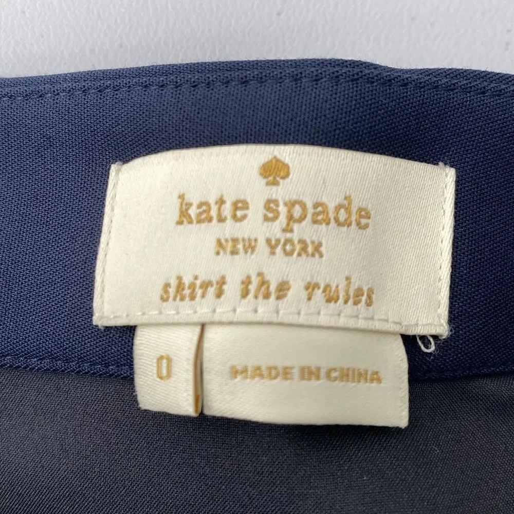 Kate Spade Skirt the Rules Skirt in Navy Blue